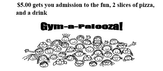 Gym-a-Palooza and image of students cheering