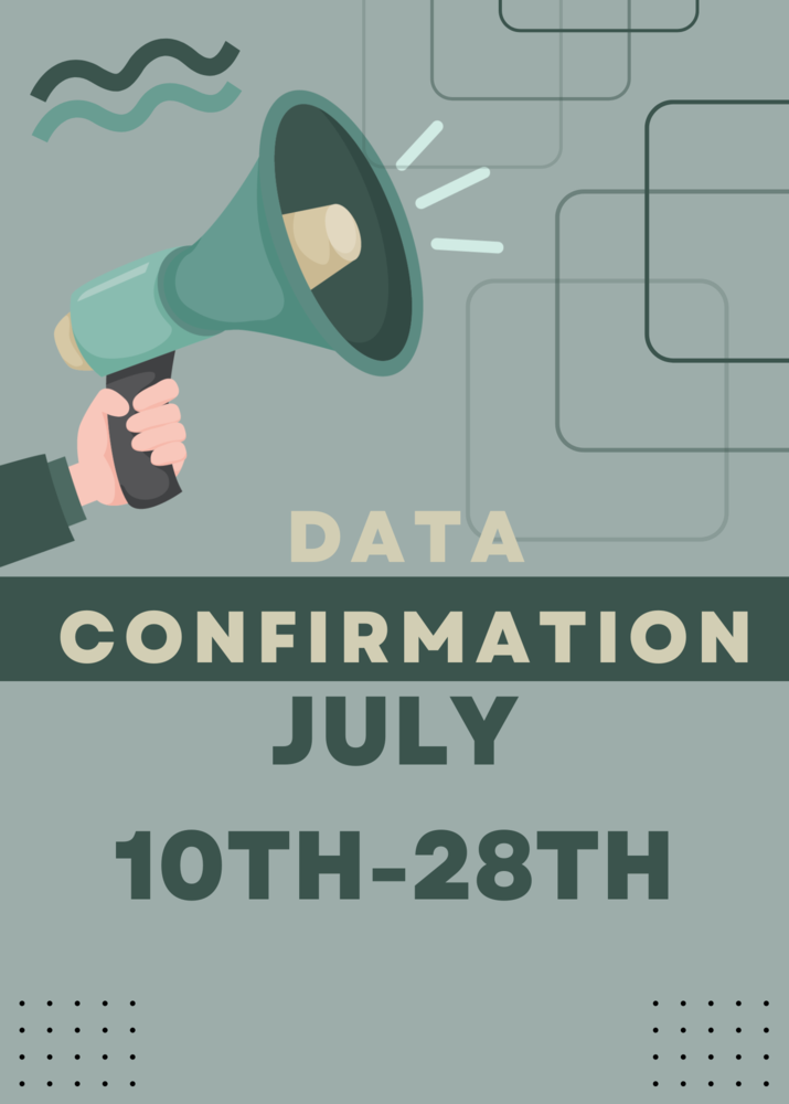 Data confirmation July 10th -July 28th, 2023