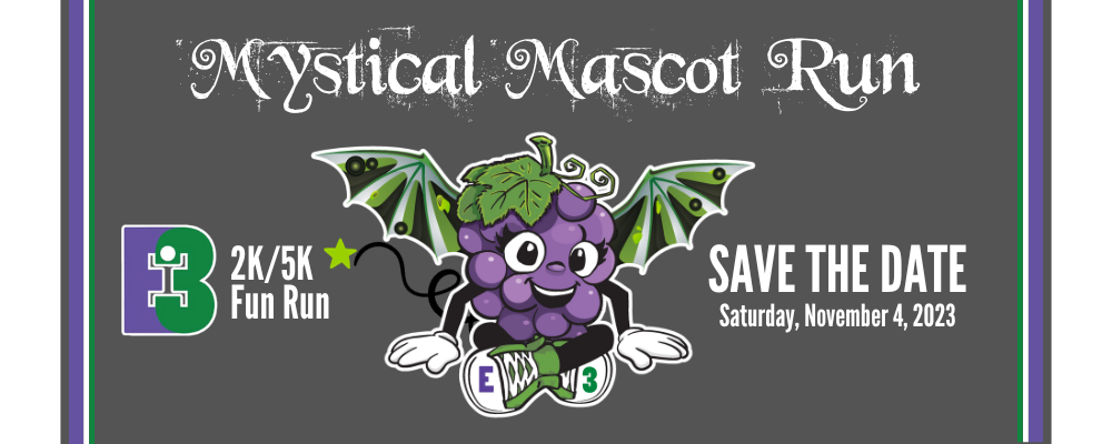 Text: Mystical Mascot Run, Save the Date