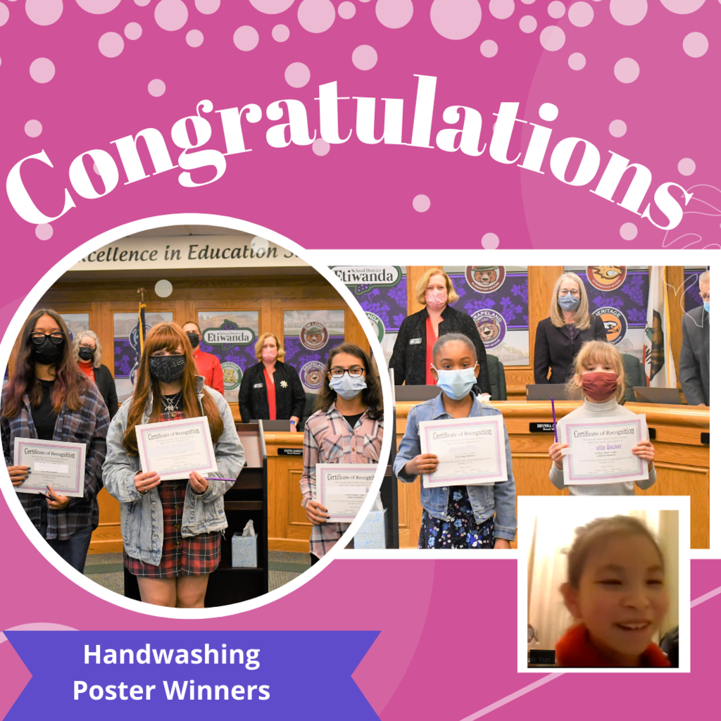 Congratulations: Handwashing Contest Winners