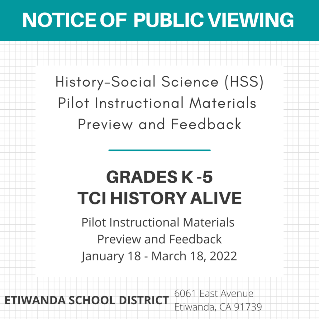 Notice of Public Viewing