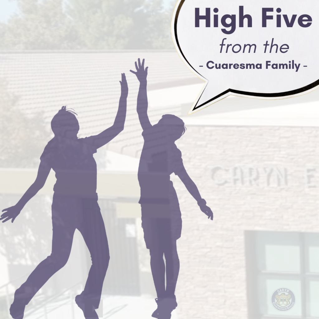 High Five Friday Caryn Elementary