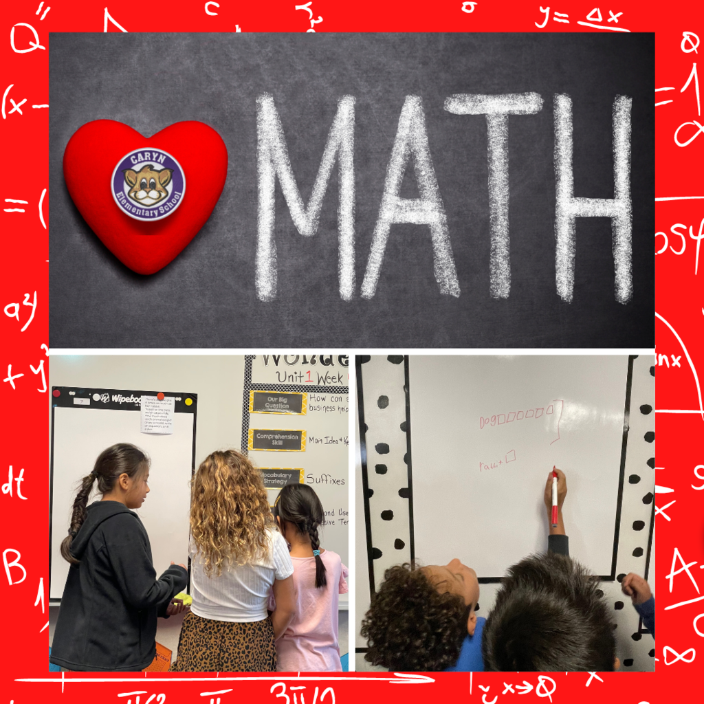 Students working on math