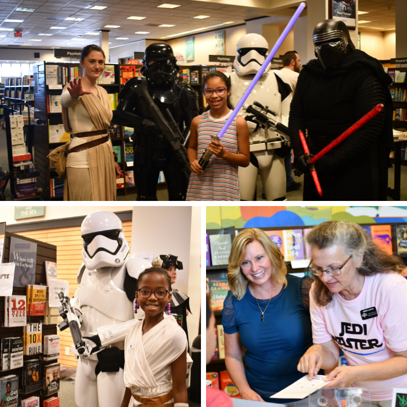 adults and students at Barnes and Noble