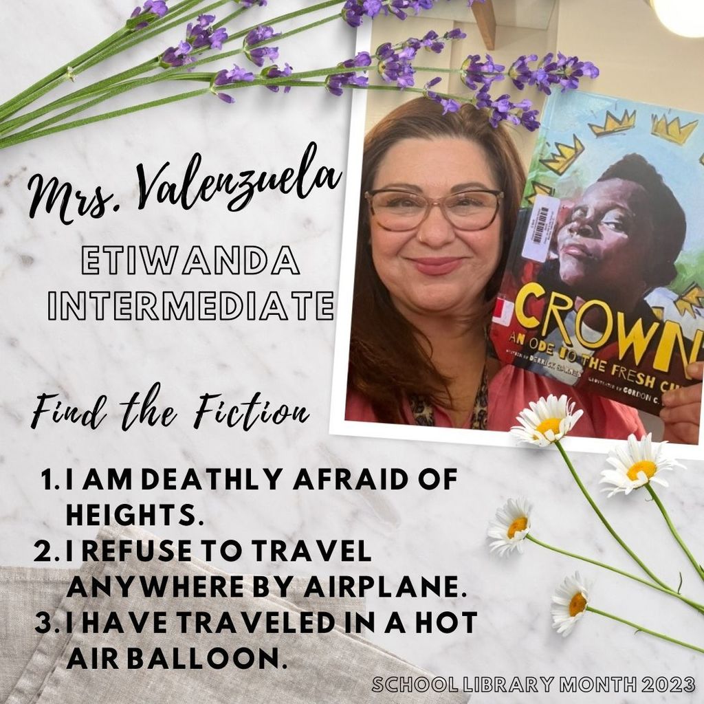 photo of Mrs. Valenzuela and Find the Fiction info