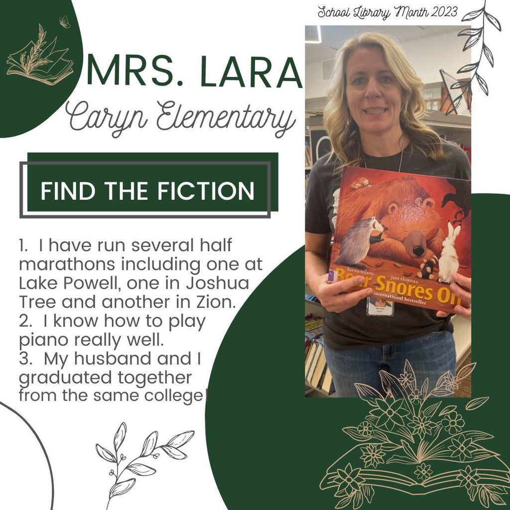 photo of Mrs. Lara and Find the Fiction info