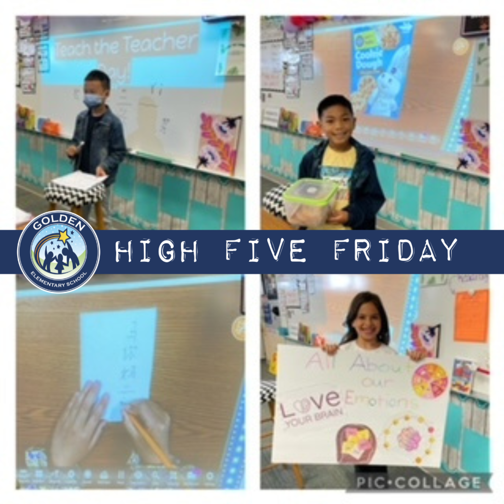 Golden Elementary High Five Friday