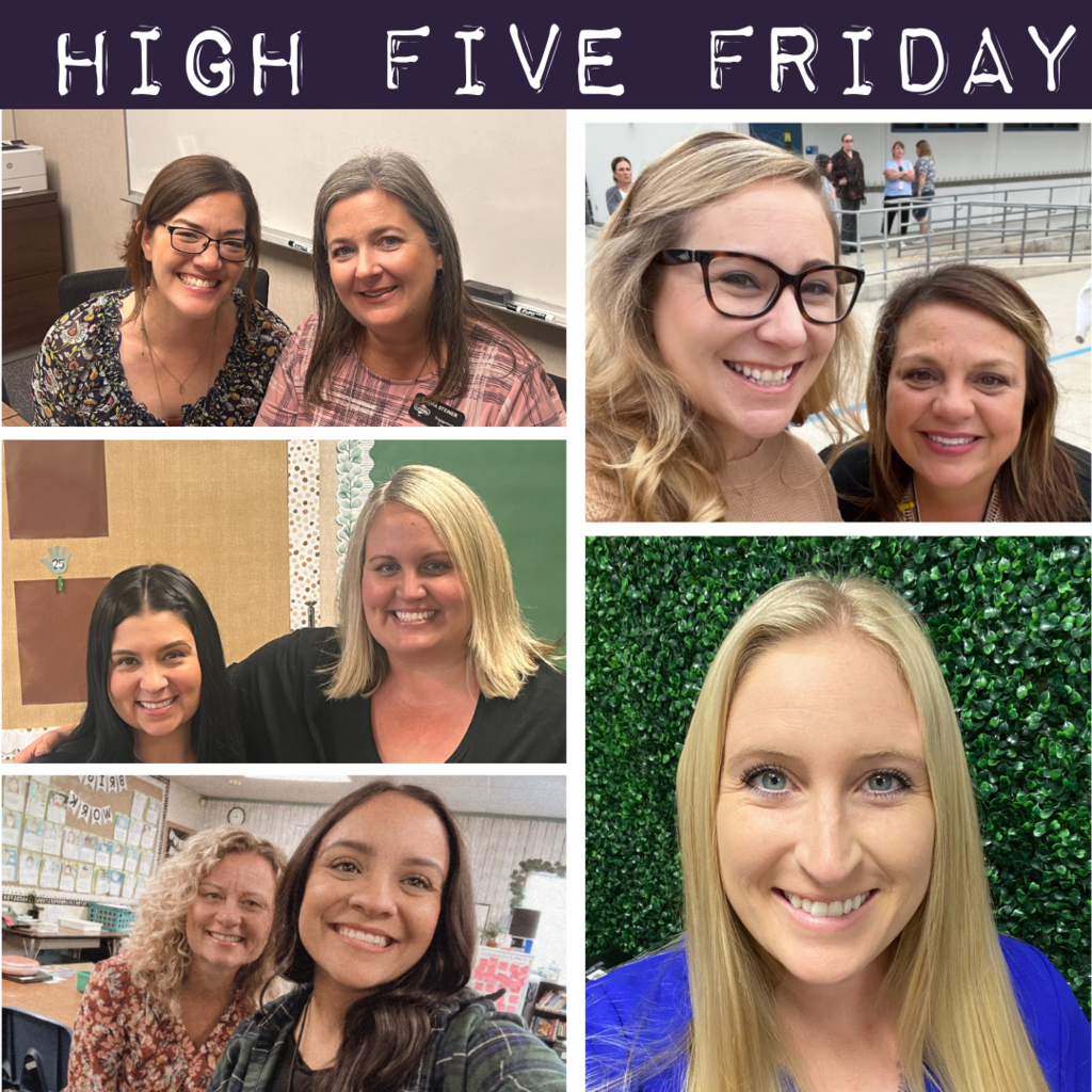 Text: High Five Friday Images: Female Teachers