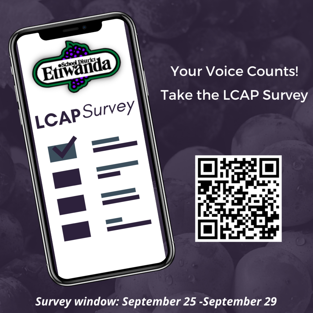 Text: Your Voice Counts - take the LCAP Survey